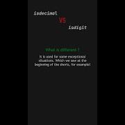 Isdecimal Vs Isdigit Python String Methods