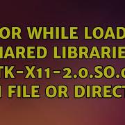 Ubuntu Error While Loading Shared Libraries Libgtk X11 2 0 So 0 No Such File Or Directory
