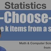 N Choose K Problems Statistics Permutations Combinations