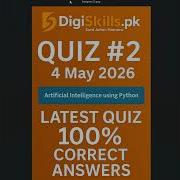 AI Using Python Quiz 2 DigiSkills 100 Solution Aivideo Learnpython Coding Education
