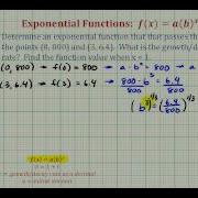 Ex Find An Exponential Decay Function Given Two Points Initial Value Given