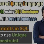 13 How To Use UNIQUE Constraint On Columns In SQL L UNIQUE Constraint L SQL L SQL Developer