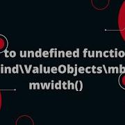 How To Fix Call To Undefined Function Termwind ValueObjects Mb Strimwidth Error In PHP