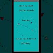 Make Analog Clock By Turtle Analog Clock By Python Python Turtle Shorts