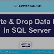 Create And Drop Database In SQL Server Using Management Studio Using SQL Script Query