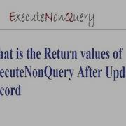 Return Value Of Execute Non Query After Updating Asp Net