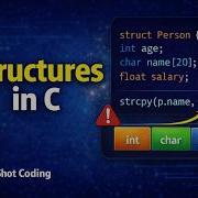 Structures In C Programming Explained Structs Strcpy Dot Operator