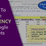 Google Sheets FREQUENCY Function Count Values Example Spreadsheet Tutorial