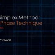 The Simplex Method Two Phase Technique Some Examples