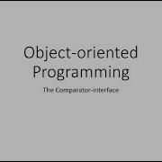 Demonstrating The Comparator Interface In Java