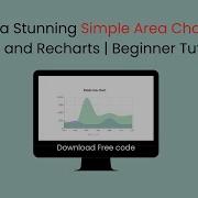 Create A Stunning Simple Area Chart With React And Recharts Beginner Tutorial Download Free Code