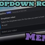 How To Create DROPDOWN Role Menu On Discord