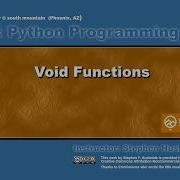 Python 07C Void Functions