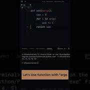 Args In Python Shorts Programming Technology