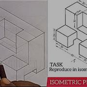 Isometric Projection Of A Figure In Technical Drawing And Engineering Graphics