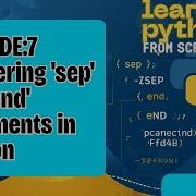 Python Sep End Parameters Python Print Function Sep And End Arguments Class 11 12 CBSE CS