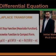 Laplace Transform Unit Step Function Heaviside Function Compact Form Piecewise Function
