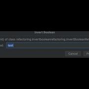 Invert Boolean Refactoring Intellij