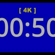 50 Seconds Timer In 4K Blue Screen