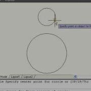 AutoCAD Tutorial Circle Command 3 Point 2 Point Tan Tan Radius Tangent Circles
