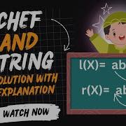 Chef And String Codechef Solution Chef And String Solution With Explanation 1206