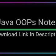 Java OOPS Notes Object Oriented Programming Concept Using Java Language