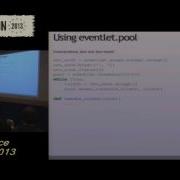 F Bruynooghe Taming Greenlets Using Eventlet