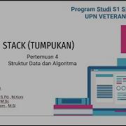 Struktur Data Dan Algoritma Stack Pertemuan 4