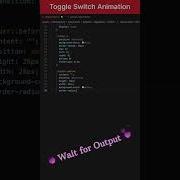 Toggle Switch Animation HTML CSS