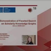 Demonstration Of Faceted Search On Scholarly Knowledge Graphs