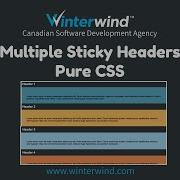 Multiple Sticky Headers With CSS
