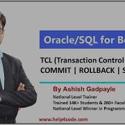 9 TCL Transaction Control Language COMMIT ROLLBACK SAVEPOINT Oracle SQL Tutorials