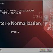 Chapter 6 Normalization Part 5