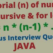 Find Factorial Of Number In Java Recursive Iterative Approach