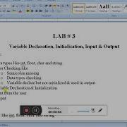 Compiler Construction Lab 3 Variable Declaration Initialization Input Output Part 1