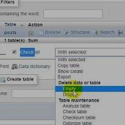 How To Drop Tables From A Database In PhpMyAdmin