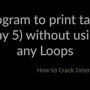 Program To Print Table Without Using Loop In PHP