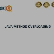 Java Method Overloading QO BOX