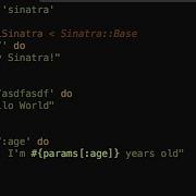 Introduction To The Sinatra Web Framework