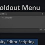 Foldout Menu 17 Unity Editor Scripting