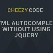 Auto Complete Textbox Without Using JQuery