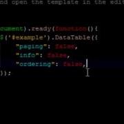 Enabling And Disabling Features In DataTables