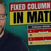 Set Fixed Column Width In Matrix In Power BI