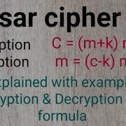 Caesar Cipher Explained With Example Shift Cipher Cryptography