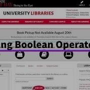 Using Boolean Operators