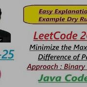 Minimize The Maximum Difference Of Pairs LeetCode 2616 Binary Search Java Developer Coder