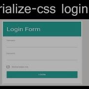 Materialize Css Responsive Login Form