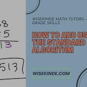 Adding Whole Numbers Standard Algorithm 4th Grade