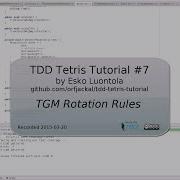 TDD Tetris In Java 7 TGM Rotation Rules