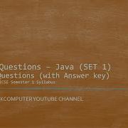 MCQ Questions Java SET 1 ICSE Class 10 ThinkComputer